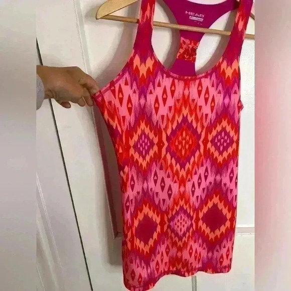 Women’s Athletic Racerback Tank in Pink, Orange and Purple Design Size  S - Picture 2 of 8